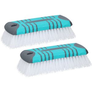 2x Alpina schoonmaakborstel/schrobborstel 16 cm - Keuken accessoires - Schoonmaak borstels