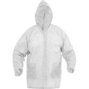 Regenjas met capuchon wit voor volwassenen - Witte regenjas adults