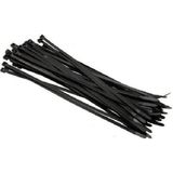 200x Kabelbinders tie-wraps - 4,8 x 370 mm - zwarte tie-ribs