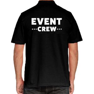 Event crew poloshirt zwart voor heren - Event crew staff personeel polo shirt