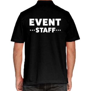 Event staff poloshirt zwart voor heren - event crew personeel polo shirt