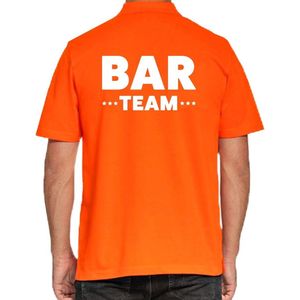 Bar team poloshirt oranje voor heren - staff crew personeel polo shirt