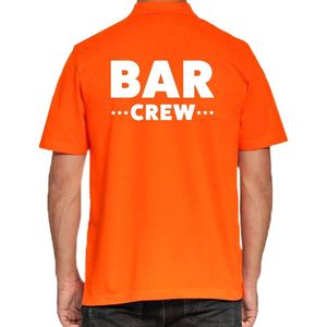Bar crew poloshirt oranje voor heren - staff team personeel polo shirt