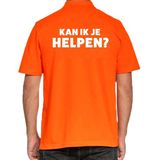 Kan ik je helpen beurs evenementen polo shirt oranje heren - verkoop horeca