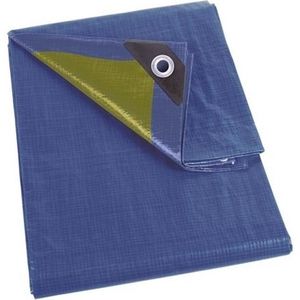 Waterdicht dekzeil / afdekzeil blauw/kaki groen 2 x 3 m - Afdekzeilen