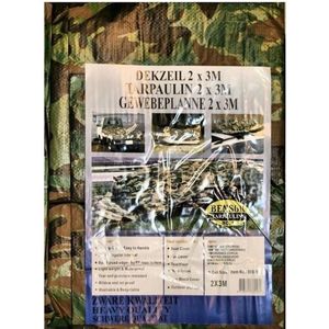 Groene Camouflage Afdekzeil / Dekzeil - 2 X 3 Meter - Dekkleed / Zeil