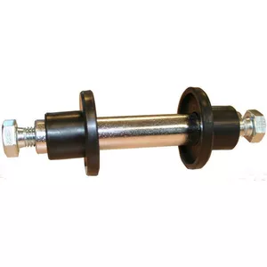 Kruiwagenas 16x150 Mm - Verzinkte Stalen As Met Montageset, Universele Steekas Voor Kruiwagenwielen, Bolderkar En Tuinkar