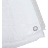 Benson afdekzeil / dekzeil -wit - 6 x 8 meter - dekkleed / zeil - met bevestiging ogen - grondzeil