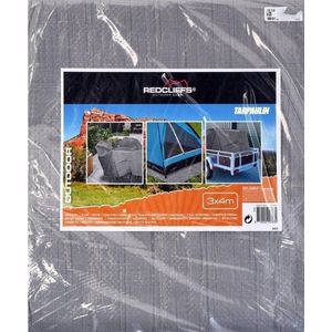 Grijs afdekzeil / dekzeil - 4 x 6 meter - polypropyleen grondzeil / dekkleed