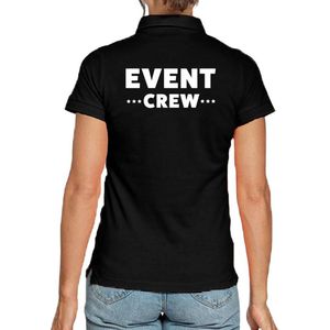 Event crew poloshirt zwart voor dames - event staff personeel polo shirt