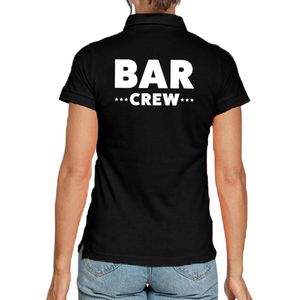 Bar crew poloshirt zwart voor dames - bar staff personeel polo shirt