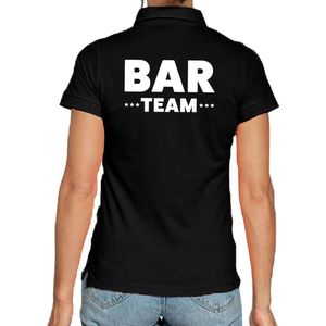 Bar team poloshirt zwart voor dames - bar crew personeel polo shirt