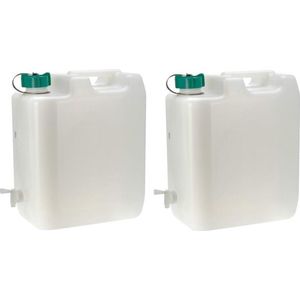 2x Grote watertanks / jerrycans 35 liter voor op de camping