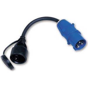 CEE verloopsnoer 230 volt 3 pins contra - Aanhangerstekkers