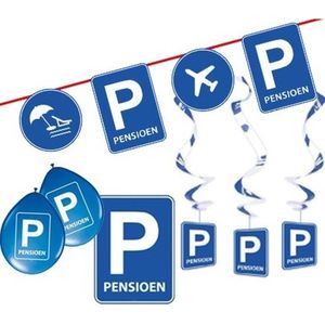 Pensioen/met de VUT klein/S feestdecoratie pakket - Feestpakketten