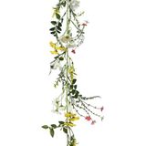 2x Gele/Witte Kunsttak Kunstplanten Slingers 180 cm - Kunstplanten/Kunsttakken