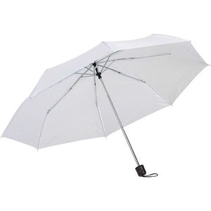 Opvouwbare mini paraplu wit 96 cm - Voordelige kleine paraplu - Regenbescherming