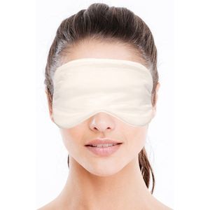 Slaapmasker - Wit - Imitatie Zijde - Verstelbaar