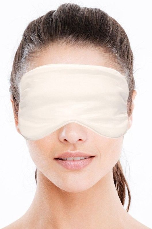 Bellatio design luxe slaapmasker/ reismasker met  zachte vulling wit  - Zeer comfortabel - Voor thuis en op reis
