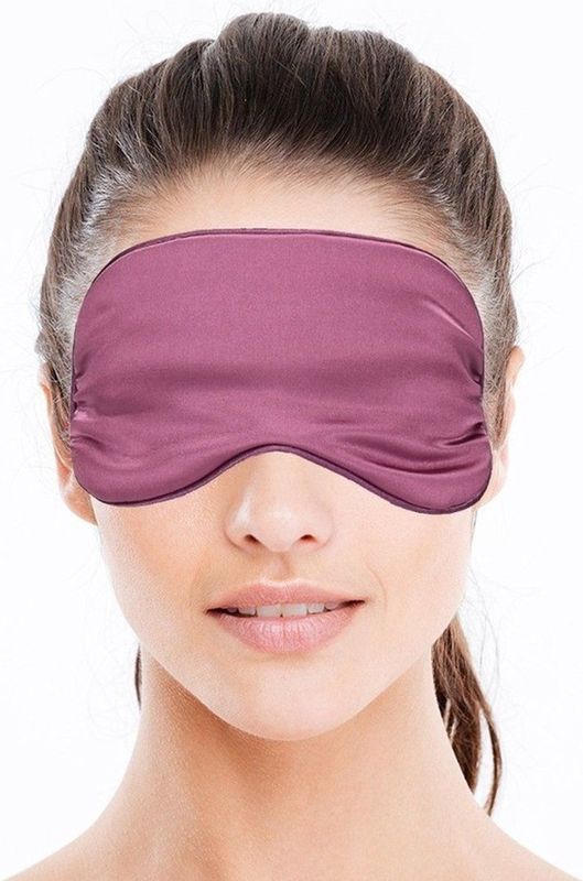 Bellatio design luxe slaapmasker/ reismasker met zachte vulling paars - Zeer comfortabel - Voor thuis en op reis