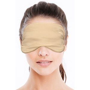 Bellatio design luxe slaapmasker/ reismasker met zachte vulling goud - Zeer comfortabel - Voor thuis en op reis