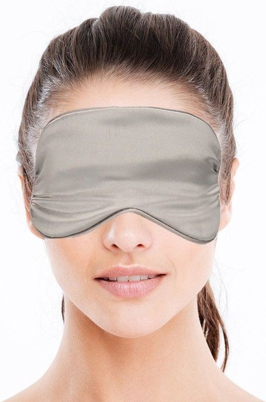 Bellatio design luxe slaapmasker/ reismasker met  zachte vulling grijs  - Zeer comfortabel - Voor thuis en op reis