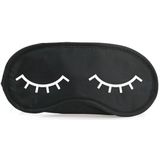 10x Slaapmaskers met slapende oogjes zwart/wit - one size - slaapmaskertje / oogmasker