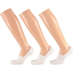 Basic - Sneaker Sokken - Wit - 6 Paar - Katoen/Polyester/Elastaan