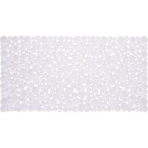 Badmat - antislip - wit - druppel motief - 39 x 77 cm