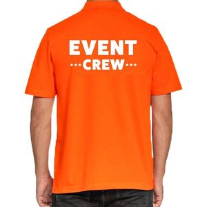 Event crew poloshirt oranje voor heren - team crew personeel polo shirt