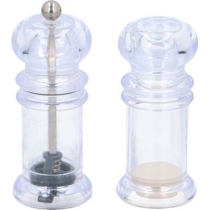 Zout en peper molen set 10 x 4 cm - Pepervaatje/Zoutvaatje - Peper en zout set/molen