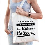 Cadeau tas naturel katoen met de tekst Fantastische collega - kadotasje / shopper voor collega dames