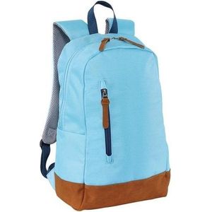 Allround rugzak/rugtas lichtblauw 45 cm - A4-formaat - Schooltas/boekentas