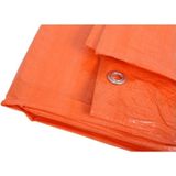 2x Oranje afdekzeilen / dekzeilen - 3 x 4 meter - Dekkleed / zeil