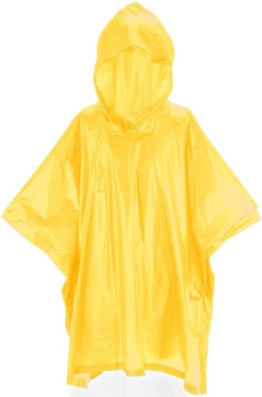 Kinder Regen Poncho - Geel - 20x - PVC - Noodponcho met Capuchon
