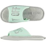 Mint/grijze huisslippers/instapsloffen/pantoffels Shake It Off voor dames - Mint slippers voor dames