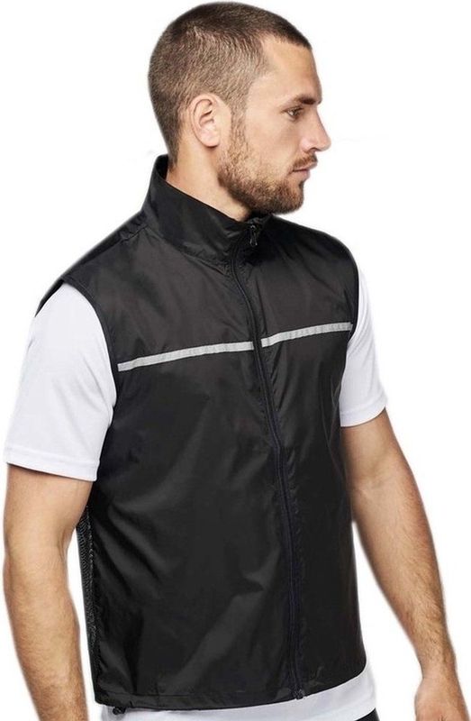 Hardloop - Reflecterend Sport Vest - Zwart - 100% Polyamide