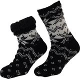 Grijze/Witte Huissokken - Gevoerd - Extra Warm - Voor Heren