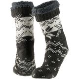 Grijze/Witte Huissokken - Gevoerd - Extra Warm - Voor Heren