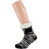 Apollo - Huissokken - Dierenprint Zebra - Zwart/Wit - Anti Slip