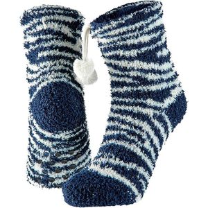 Apollo - Huissokken - Zwart/Wit - Polyester - 1 Paar