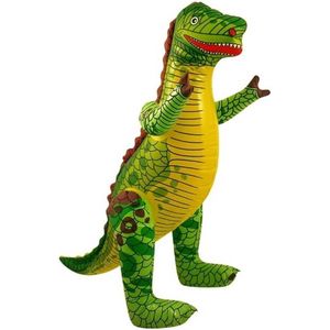 Dinosaurus thema opblaasbare Tyrannosaurus Rex 76 cm - Dino T-Rex feest decoratie/versiering