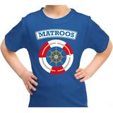 Bellatio Decorations - Matroos Verkleed T-shirt - Blauw - Voor Kinderen