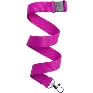 Keycord/lanyard koord - 20x - fuchsia roze - met sleutelhanger - 50 cm