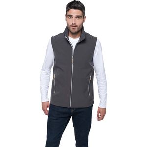 Softshell zomer vest/bodywamer antraciet grijs voor heren - Bodywarmers