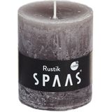 3x Witte/taupe rustieke cilinderkaarsen/stompkaarsen en bolkaars set 5 x 8 cm / 7 x 8 cm / 7 x 13 cm - Geurloze kaarsen - Woondecoraties