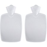 2x Witte kunststof waterkruiken 1,8 liter zonder hoes - Kruiken