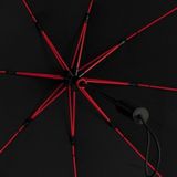 STORMaxi storm paraplu zwart met rood frame windproof 100 cm - Stormproof paraplu