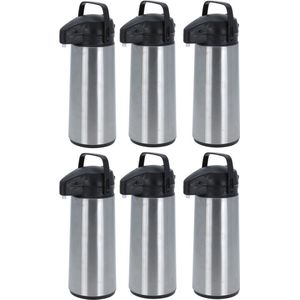 RVS Thermoskannen 1.8 liter - 6 stuks