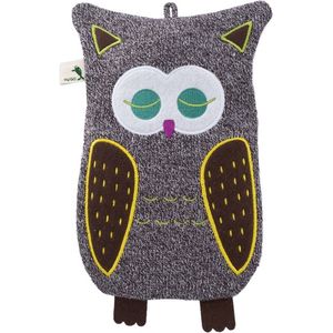 Warmwaterkruik - Grijs - Uilen Hoes - 0,8 Liter - Polyester